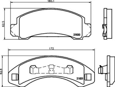 Textar 2183001 комплект тормозных колодок, дисковый тормоз на FORD USA BRONCO II