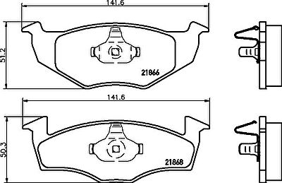 TEXTAR VAG ТОРМОЗНЫЕ КОЛОДКИ ПЕРЕДН G3 VENTO (GDB1306, 2186601)