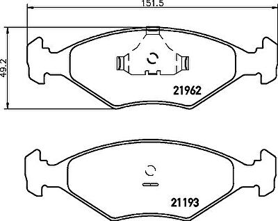 Textar 2196201 комплект тормозных колодок, дисковый тормоз на FIAT FIORINO фургон (146)