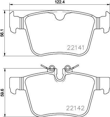 Textar 2214101 комплект тормозных колодок, дисковый тормоз на JAGUAR XE (JA_, X760)