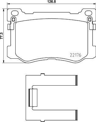 Textar 2217601 комплект тормозных колодок, дисковый тормоз на HYUNDAI GENESIS купе