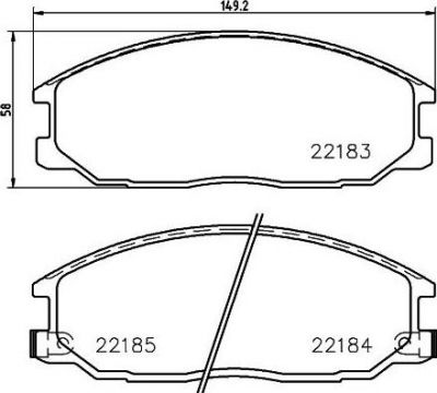 Textar 2218301 комплект тормозных колодок, дисковый тормоз на SSANGYONG REXTON W