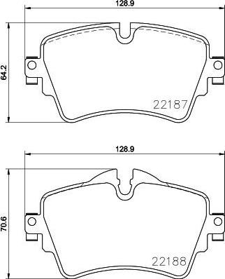 Textar 2218701 комплект тормозных колодок, дисковый тормоз на MINI MINI CLUBMAN (F54)