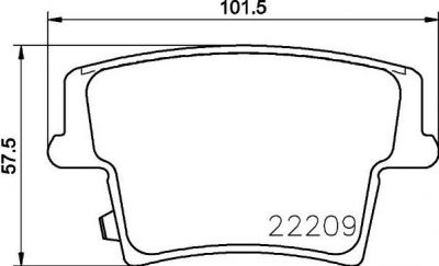 Textar 2220901 комплект тормозных колодок, дисковый тормоз на DODGE CHARGER