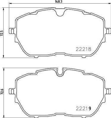 Textar 2221801 комплект тормозных колодок, дисковый тормоз на PEUGEOT 308 SW II