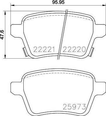 Textar 2222001 комплект тормозных колодок, дисковый тормоз на OPEL CORSA E Van
