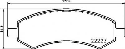 Textar 2222301 комплект тормозных колодок, дисковый тормоз на CHRYSLER ASPEN (HG)