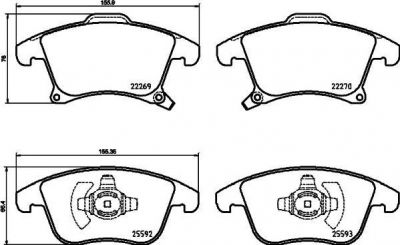 Textar 2226901 комплект тормозных колодок, дисковый тормоз на FORD GALAXY