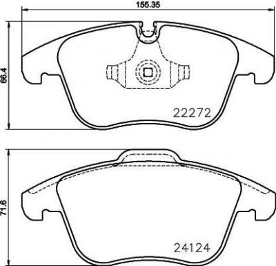 Textar 2227201 комплект тормозных колодок, дисковый тормоз на JAGUAR XE (JA_, X760)