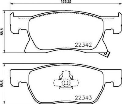 Textar 2234201 комплект тормозных колодок, дисковый тормоз на OPEL ASTRA K Sports Tourer