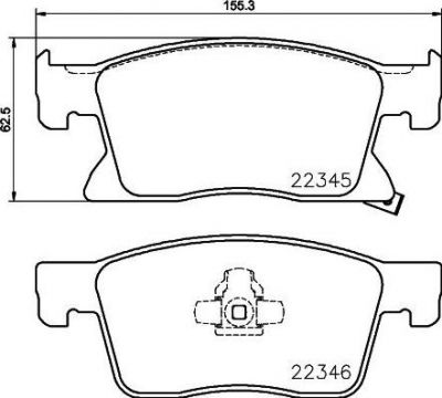 Textar 2234501 комплект тормозных колодок, дисковый тормоз на OPEL ASTRA K Sports Tourer