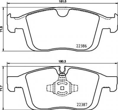 Textar 2238601 комплект тормозных колодок, дисковый тормоз на VOLVO XC60