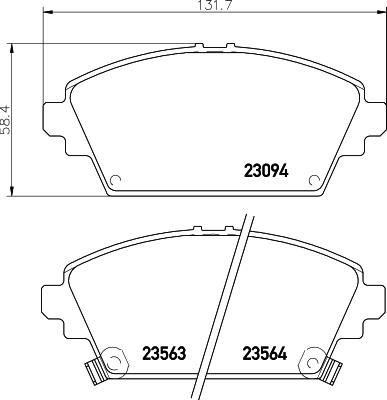 TEXTAR Колодки торм.пер. Nissan Primera 90>, Almera 00> (2309401)