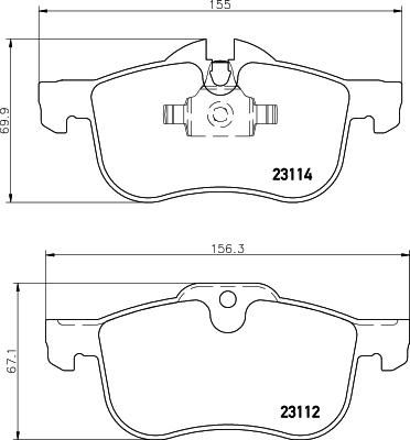 TEXTAR Колодки передние ROVER 75 99-> (GBP90342AF, 2311203)