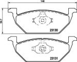 TEXTAR Колодки передние VW G4 98-00 без датчика/POLO SEDAN (1J0698151, 2313001)