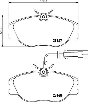 Textar 2316803 комплект тормозных колодок, дисковый тормоз на FIAT TIPO (160)