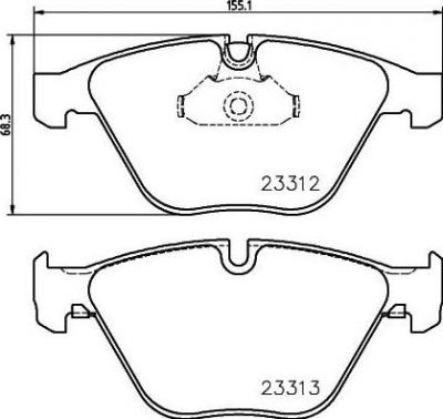 Textar 2331282 комплект тормозных колодок, дисковый тормоз на 5 (E60)