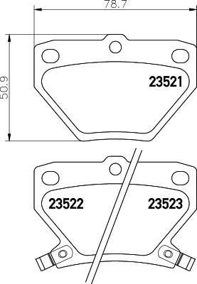 TEXTAR Колодки задние TOYOTA Yaris /COROLLA (2352101)