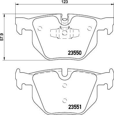 TEXTAR Колодки торм.зад. 3 (E90) 05> (2355001)