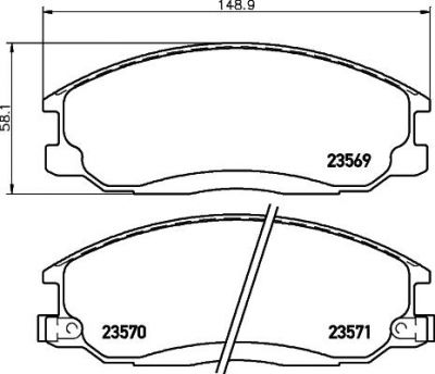 TEXTAR Колодки передние HYUNDAI TRAJET/SANTA FE (581013AA20, 2356901)