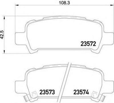 TEXTAR Колодки задние SUBARU 2.0-3.0 98-> (2357202)