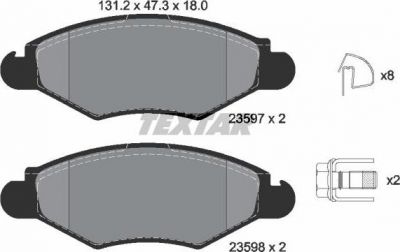 TEXTAR Колодки передние PEUGEOT 206 (425494, 2359703)