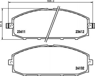 TEXTAR Колодки передние NISSAN Patrol (Y61) 97-> (2361101)