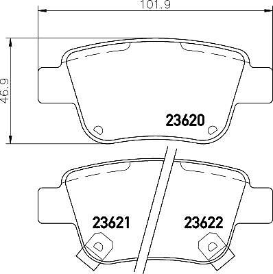 TEXTAR Колодки задние TOYOTA AVENSIS/COROLLA 03> (2362002)