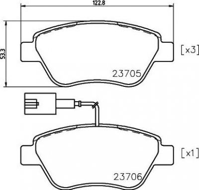 Textar 2370581 комплект тормозных колодок, дисковый тормоз на FIAT BRAVO II (198)