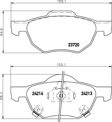 TEXTAR Колодки передние HONDA ACCORD 03- (45022SEAE01, 2372001)