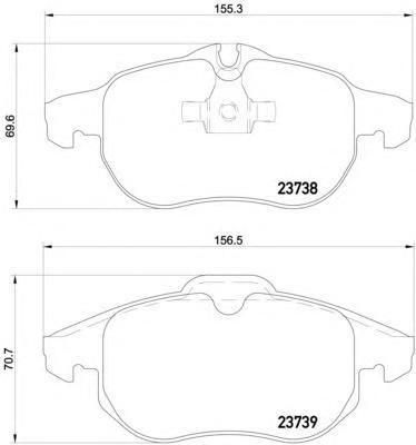 TEXTAR Колодки торм.пер. Opel Vectra C, Saab 9-3 (2373807)