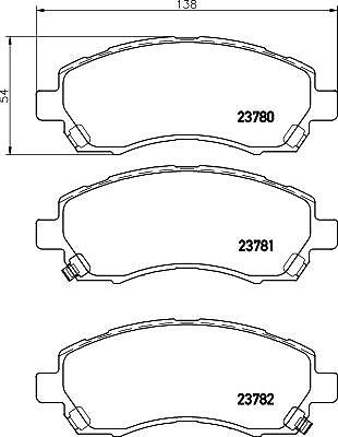 TEXTAR Колодки торм.пер. Subaru Impreza, Legacy II (2378001)