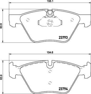 TEXTAR Колодки тормозные передние дисковые 5(E60,E61) 520d-525i 03-09 (2379301)