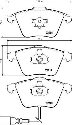 TEXTAR Колодки передние AUDI A3/TT/VOLKSWAGEN GOLF/PASSAT 04- (2380101)