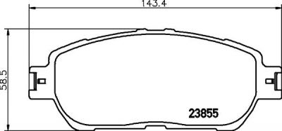 TEXTAR Колодки передние Avalon 06-07 / Camry 04-06 / LEXUS ES300 / ES330 (2385501)