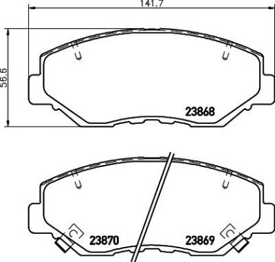 TEXTAR Колодки передние HONDA CRV II 2.0L ->06 (2386801)