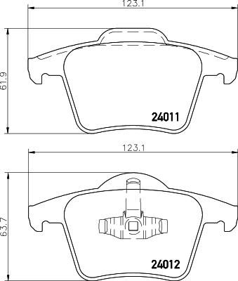 TEXTAR Колодки задние VOLVO XC90 (30793093, 2401101)