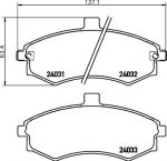 TEXTAR Колодки передние HYUNDAI Elantra Lantra Matrix Lavita 00- (581012DA40, 2403101)