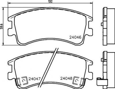 TEXTAR Колодки передние MAZDA 6 1.8-2.0 02- (GJYE3323ZB, 2404601)