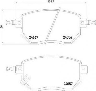 TEXTAR Колодки передние INFINITI FX45/35/NISSAN Murano ->08 /Type Sumitomo (41060CA093, 2405601)