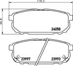 TEXTAR Колодки задние KIA SORENTO 2.4-3.5 02-> (2405801)