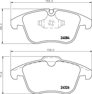 TEXTAR Колодки передние FORD/ VOLVO / LAND ROVER (2408401)