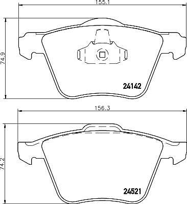 TEXTAR Колодки передние FORD S-Max 07->/VOLVO S80 II/JAGUAR S-Type 02-> (30736322, 2414201)