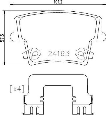 Textar 2416303 комплект тормозных колодок, дисковый тормоз на CHRYSLER 300 C (LX)