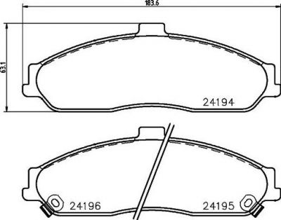 Textar 2419401 комплект тормозных колодок, дисковый тормоз на CHEVROLET CORVETTE (C6)