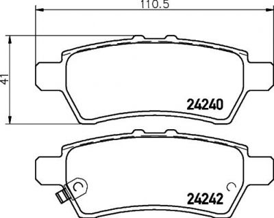 TEXTAR Колодки задние NISSAN PATHFINDER 05-/NAVARA 05- (44060EB325, 2424001)