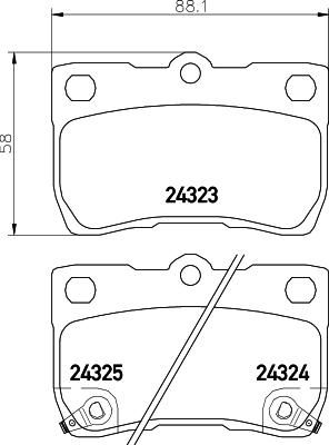 TEXTAR Колодки задние LEXUS IS 200/GS 300 05- (446622190, 2432301)