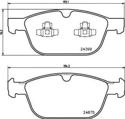 TEXTAR Колодки передние VOLVO XC 60 10-> (2439901)