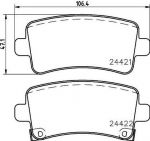 TEXTAR Колодки задние OPEL Insignia 08- (2442101)