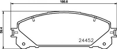 TEXTAR Колодки передние LEXUS RX III 270-450 2009-> (2445201)